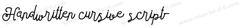Handwritten cursive script字体转换